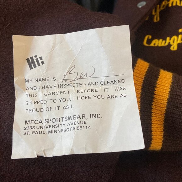 Vintage Wyoming Cowgirls Letter Jacket - Picture 11 of 11